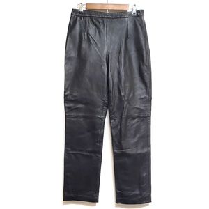 Clio Vintage High Waisted Black Leather Pants